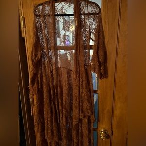Lace light brown duster